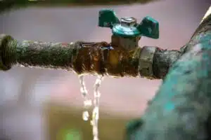 Water Leaking From A Pipe